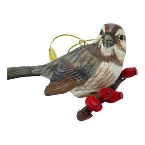 SONGBIRD Ornament Song Sparrow by Danbury Mint With Tag